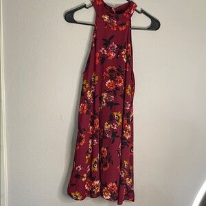 Eight Sixty Burgundy and Black Floral Dress